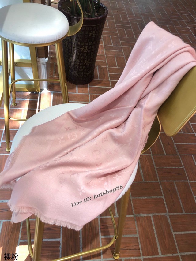 LV專櫃新品路易威登暗紋提花Monogram圖案時尚大方巾 mmyj1588